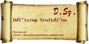 Délczeg Szultána névjegykártya